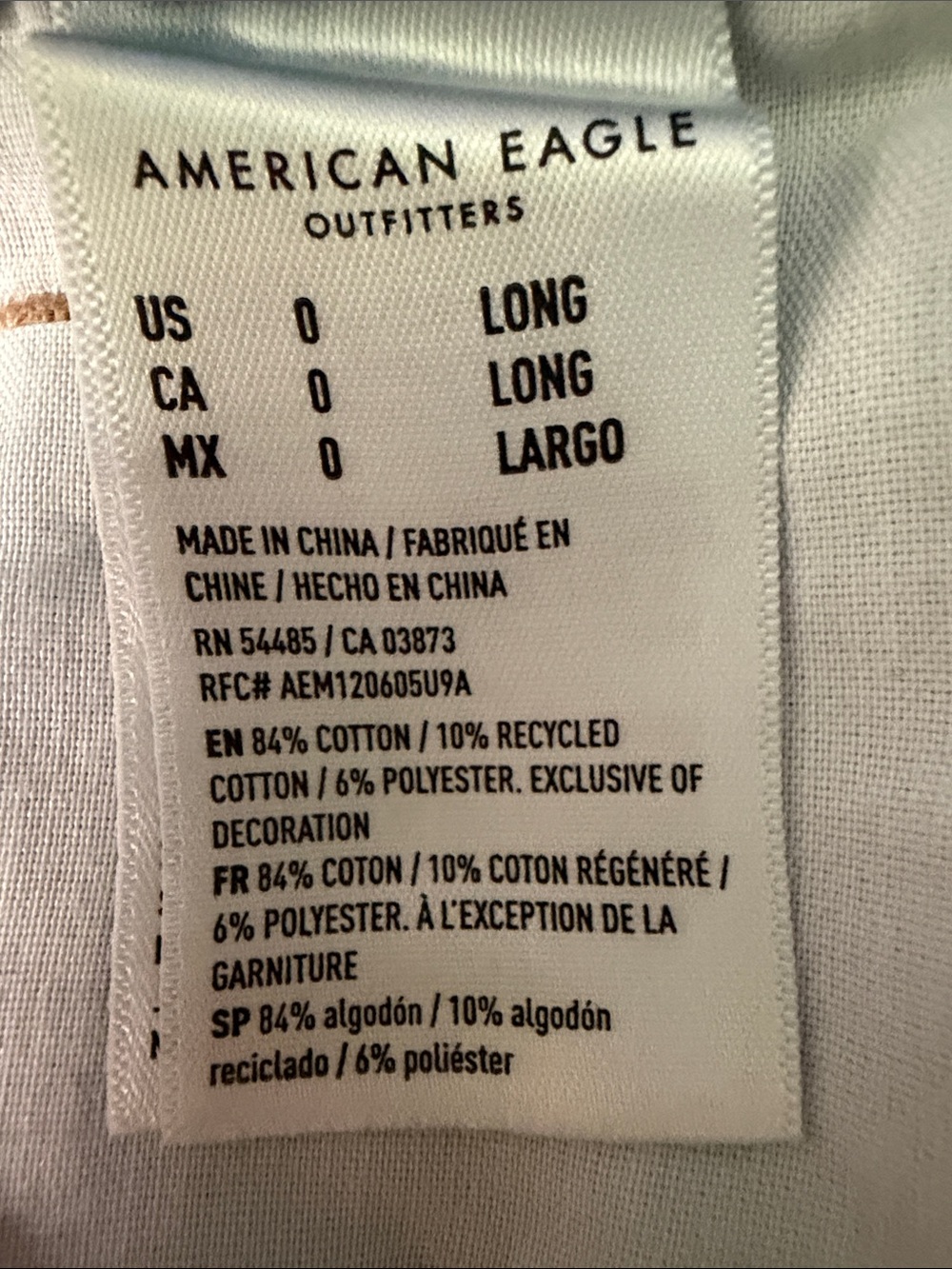 American Eagle Light Blue Distressed Mom Jeans Size 0 Long/ 25 W - Picture 12 of 14